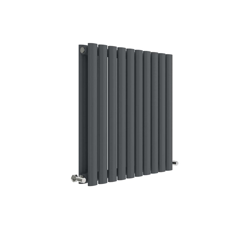 Nuie Revive Anthracite 600 x 586mm horizontal double panel radiator