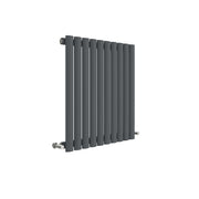 Nuie Revive Anthracite 600 x 586mm horizontal single panel radiator