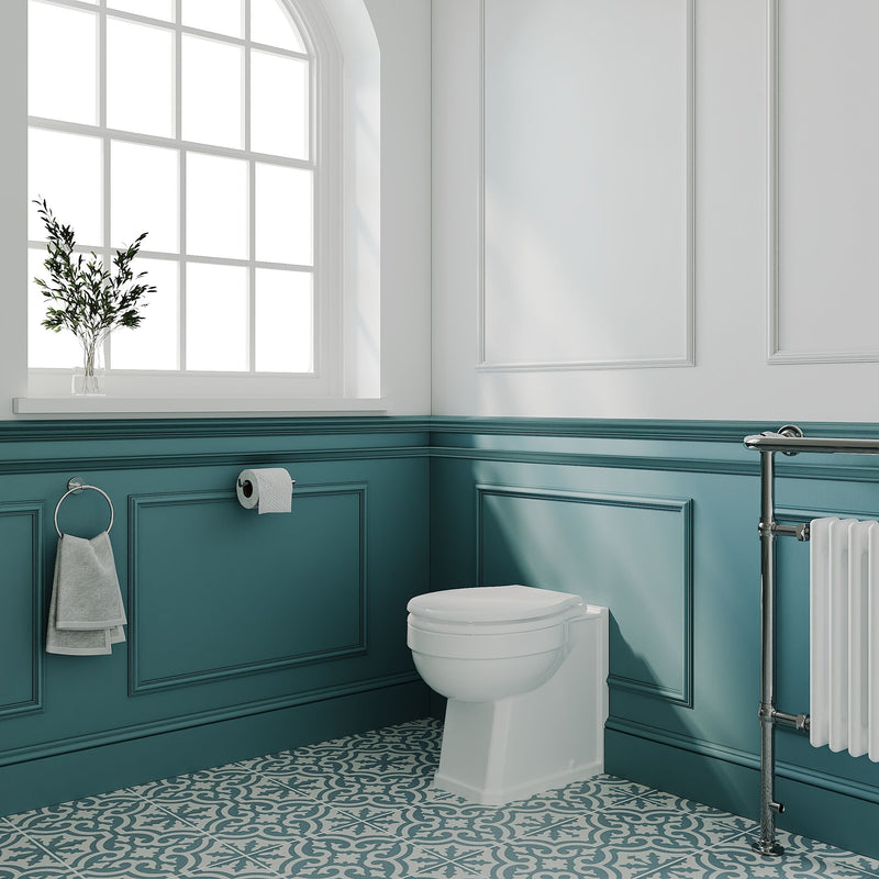 Nuie Richmond traditional back to wall toilet pan fitted with furniture