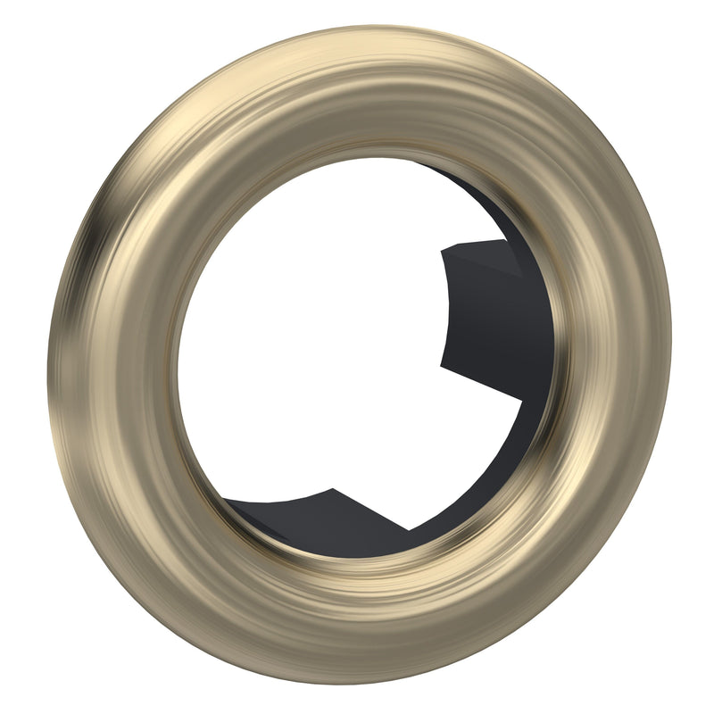 Nuie Round Basin Overflow Cover in Brushed Brass (OVFL03)