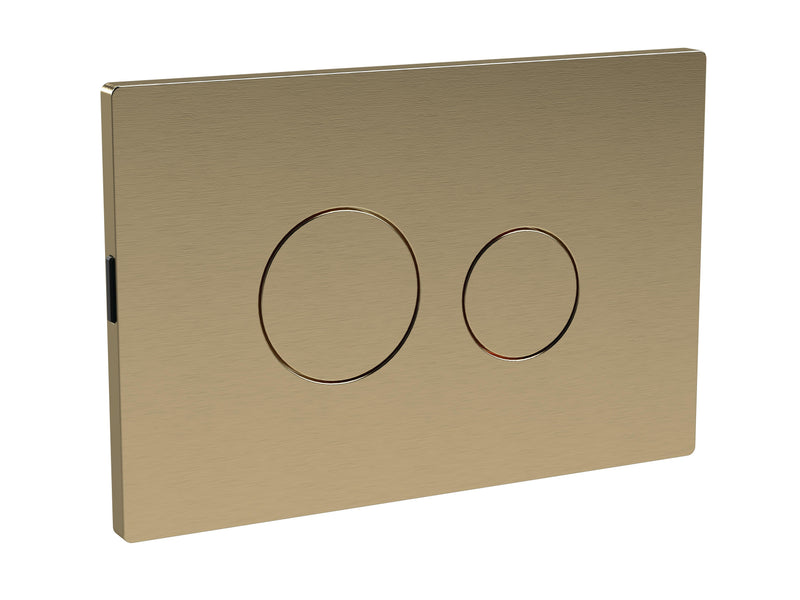 Nuie Round Dual Flush Push Button in Brushed Brass (MDPP03R)