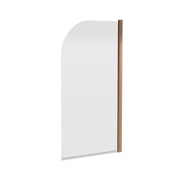 Nuie Round Top Hinged Bath Screen - Brushed Bronze