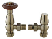 Nuie Camden Satin Nickel Angled Thermostatic Radiator Valve — RV203