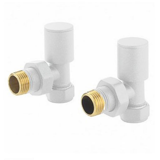 Nuie Choice White Angled Radiator Valves — RV902