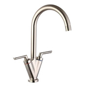 Nuie Sarani Compact Two Handle Kitchen Mixer Tap in Brushed Nickel (KSU605DL)