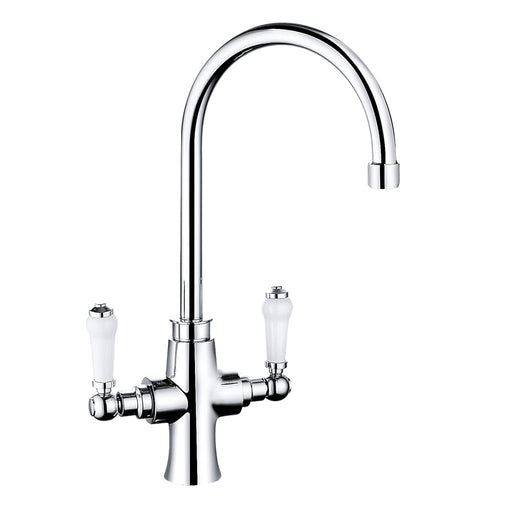 Nuie Sarani Two Handle Kitchen Mixer Tap in Chrome (KSN305DL)