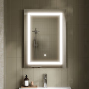 Nuie Sculptor LED touch sensor mirror in a modern bathroom