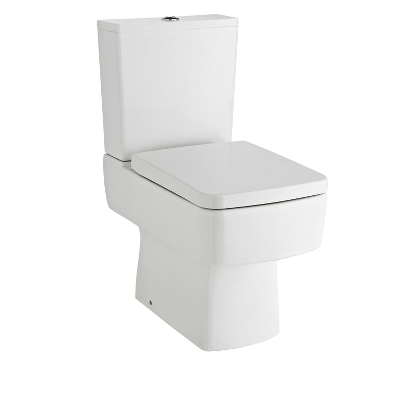 Nuie Semi Flush to Wall Square Toilet Pan White (CBL008)