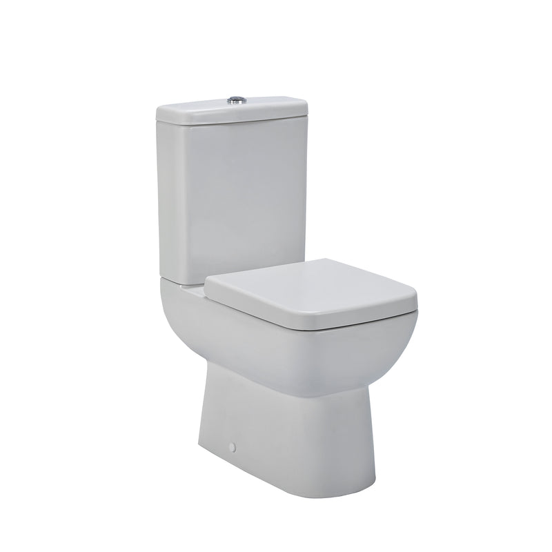 Nuie Short Projection Semi Flush to Wall Close Coupled Toilet Pan White (CPC020)