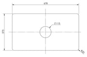 Nuie Single Bowl Kitchen Sink Wire Grid Stainless Steel (AE303) line drawing