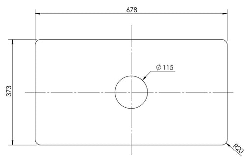Nuie Single Bowl Kitchen Sink Wire Grid Stainless Steel (AE303) line drawing