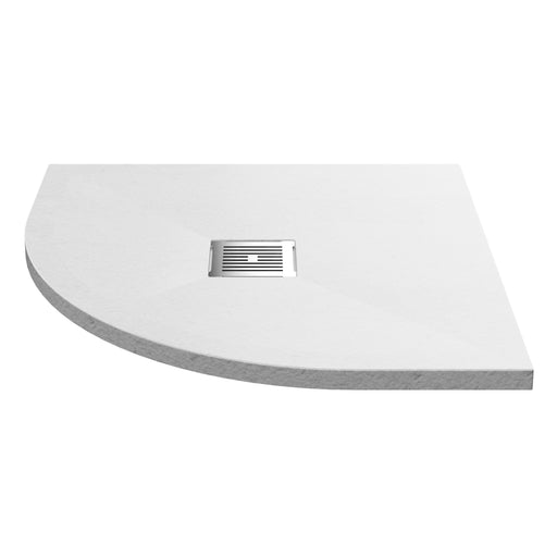 Nuie Slimline Quadrant Shower Tray - White Slate