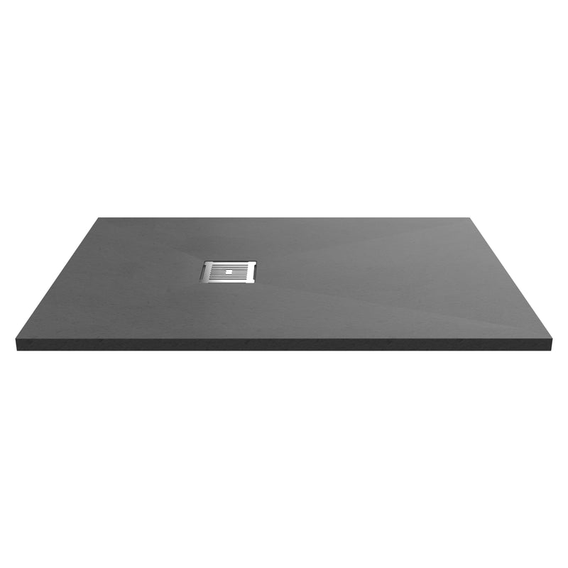 Nuie Slimline Rectangular Shower Tray - Grey Slate