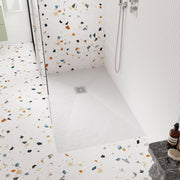 Nuie Slimline Rectangular Shower Tray in a contemporary bathroom