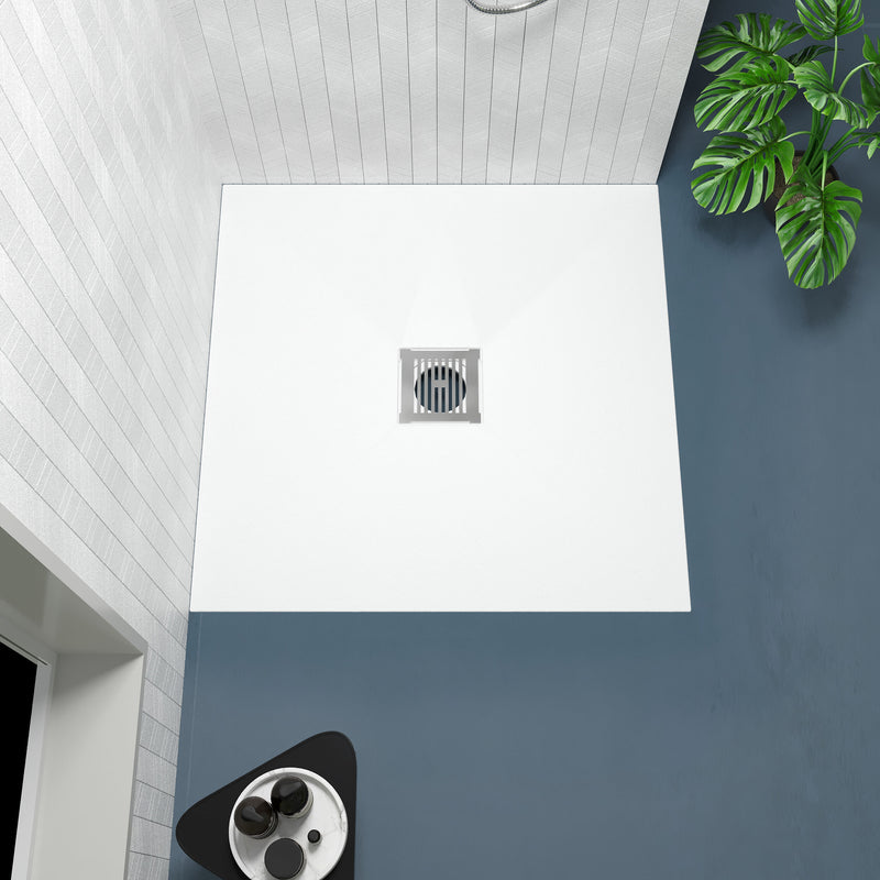 Nuie Slimline Square Shower Tray lifestyle view