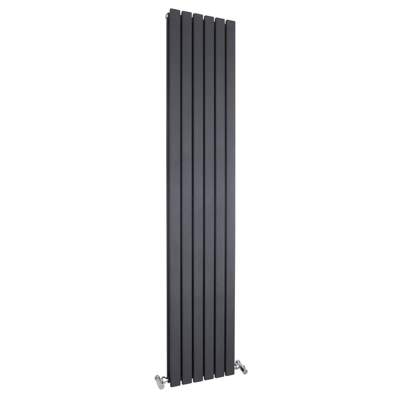 Nuie Sloane Anthracite 1800 x 354mm vertical double panel radiator