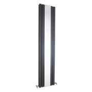 Nuie Sloane Anthracite 1800 x 381mm vertical double panel radiator