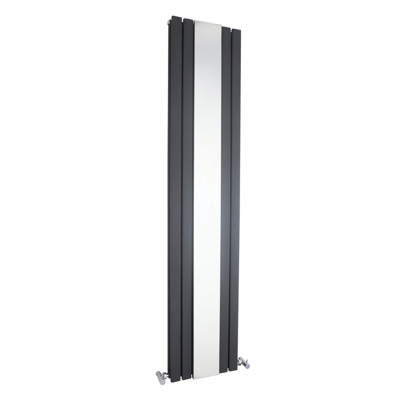Nuie Sloane Anthracite 1800 x 381mm vertical double panel radiator
