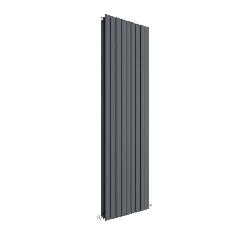Nuie Sloane Anthracite 1800 x 528mm vertical double panel radiator