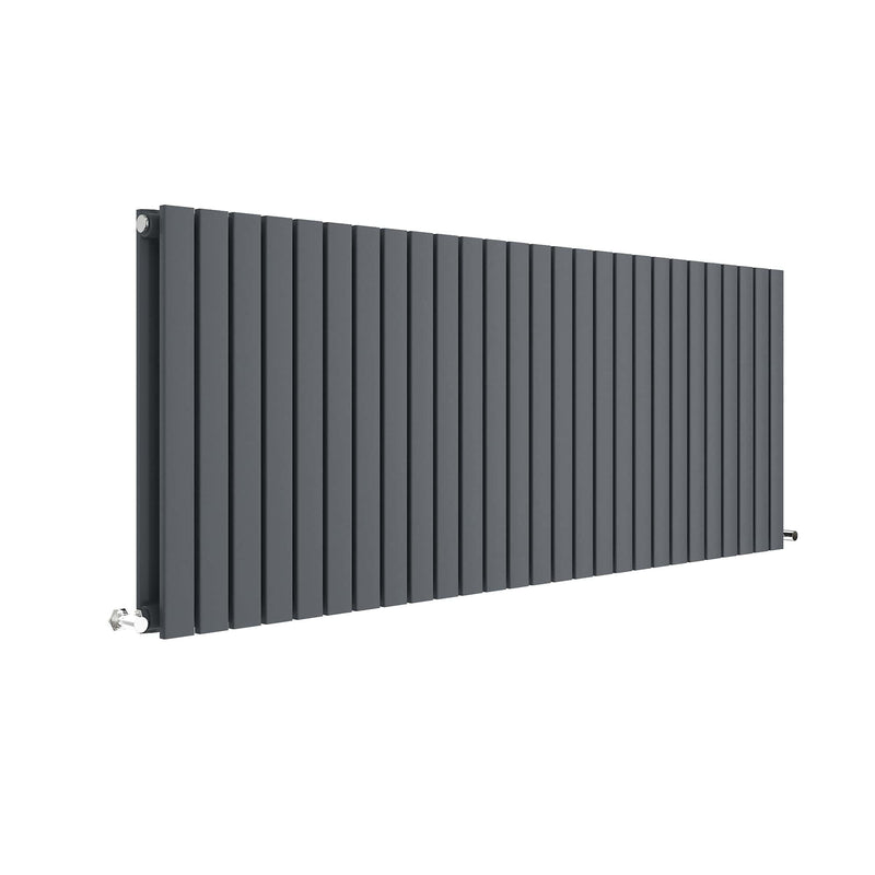Nuie Sloane Anthracite 600 x 1572mm horizontal double panel radiator