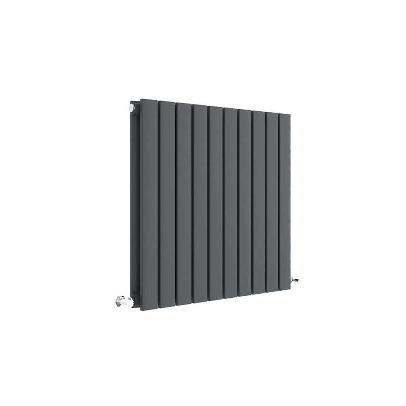 Nuie Sloane Anthracite 600 x 586mm horizontal double panel radiator
