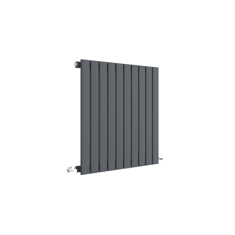 Nuie Sloane Anthracite 600 x 586mm horizontal single panel radiator
