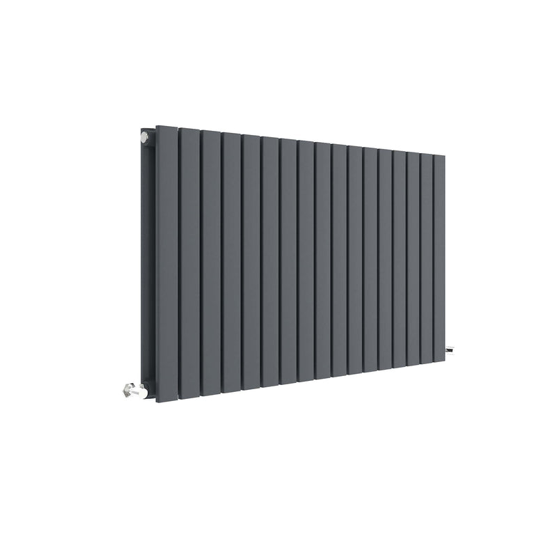 Nuie Sloane Anthracite 600 x 992mm horizontal double panel radiator