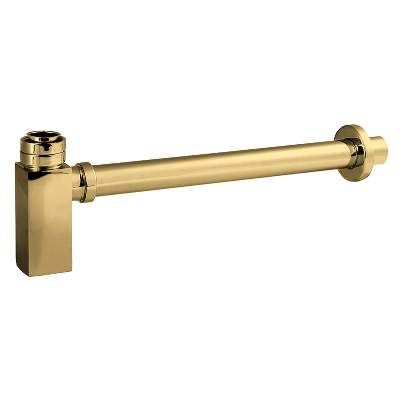 Nuie Square Bottle Trap with 300mm Extension in Brushed Brass (EK806)
