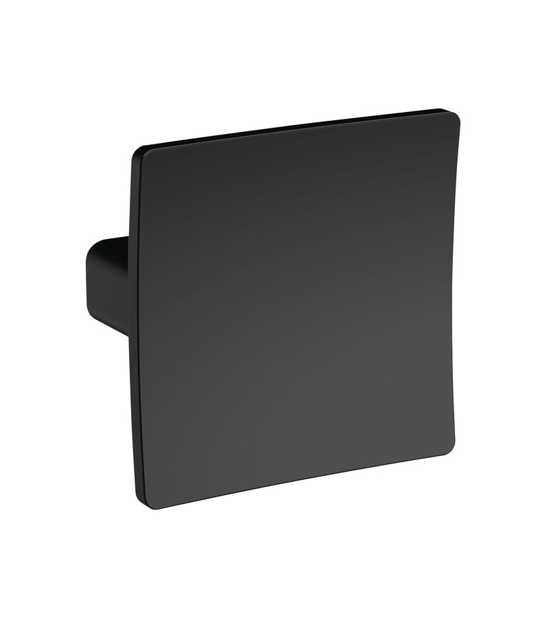 Nuie Square Dished Furniture Knob in Matt Black (H421)