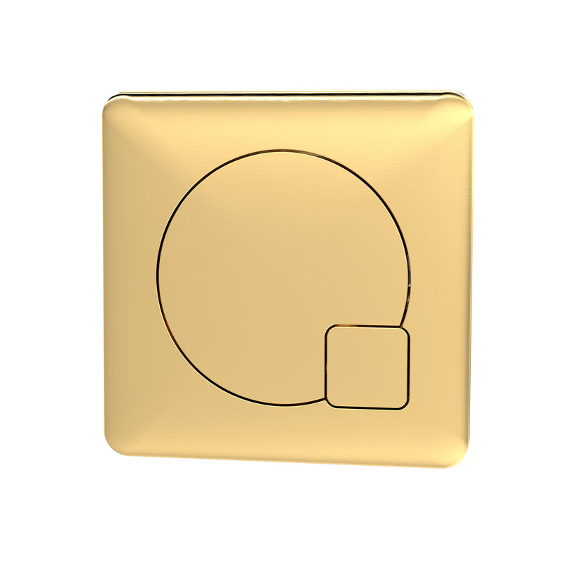 Nuie Square Dual Flush Push Button in Brushed Brass (MDPB03)