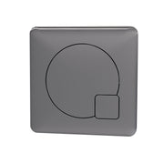 Nuie Square Dual Flush Push Button in Brushed Pewter (MDPB07)