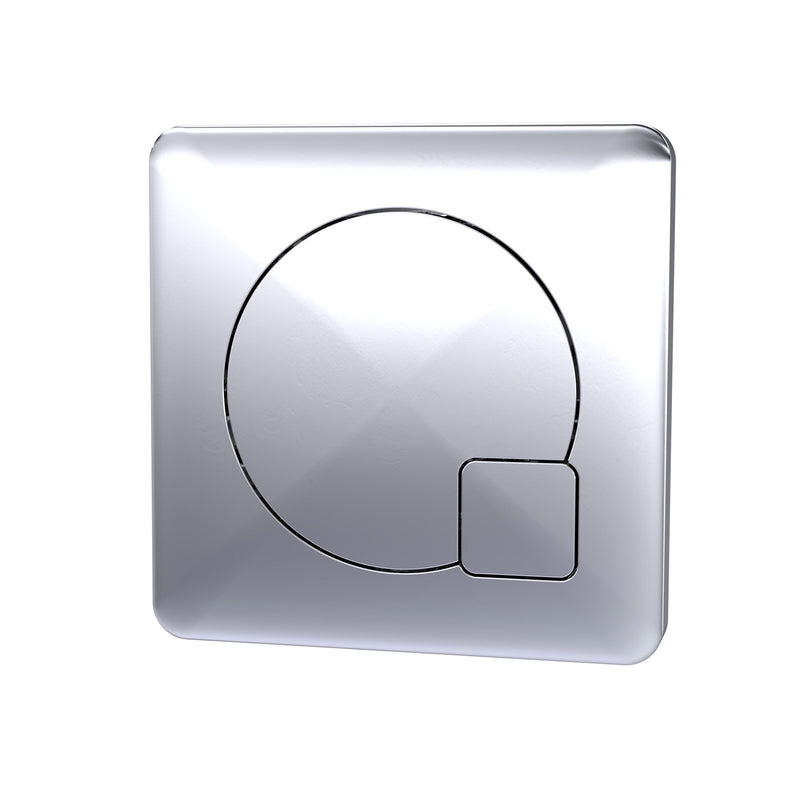 Nuie Square Dual Flush Push Button in Chrome (MDPB01)