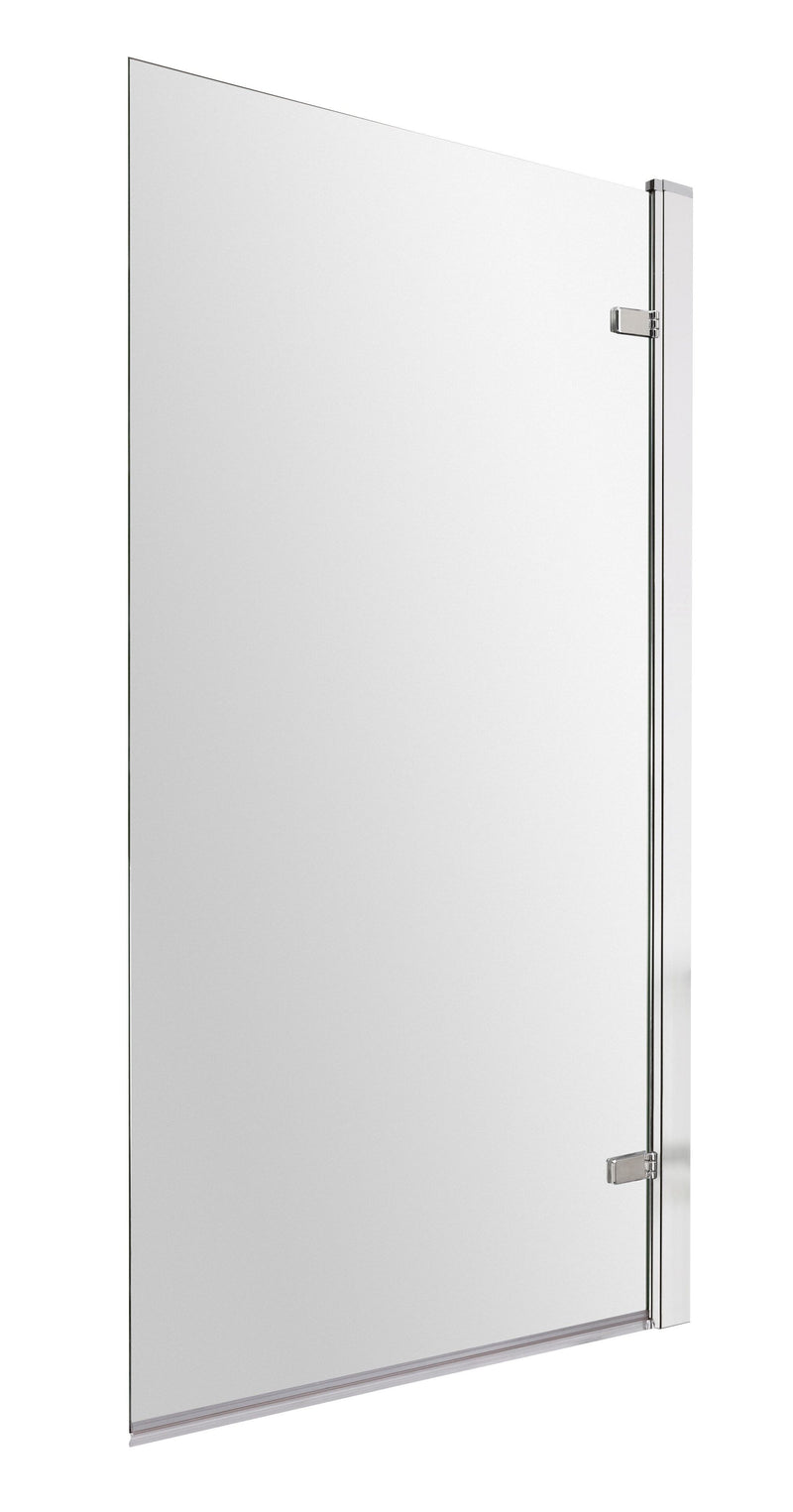 Nuie 8mm Luxe Square Hinged Bath Screen - Chrome