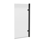Nuie 8mm Luxe Square Hinged Bath Screen - Matt Black