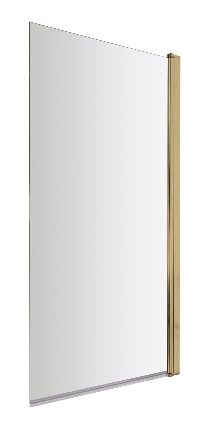 Nuie Square Top Hinged Bath Screen - Brushed Brass