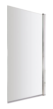 Nuie Square Top Hinged Bath Screen - Chrome