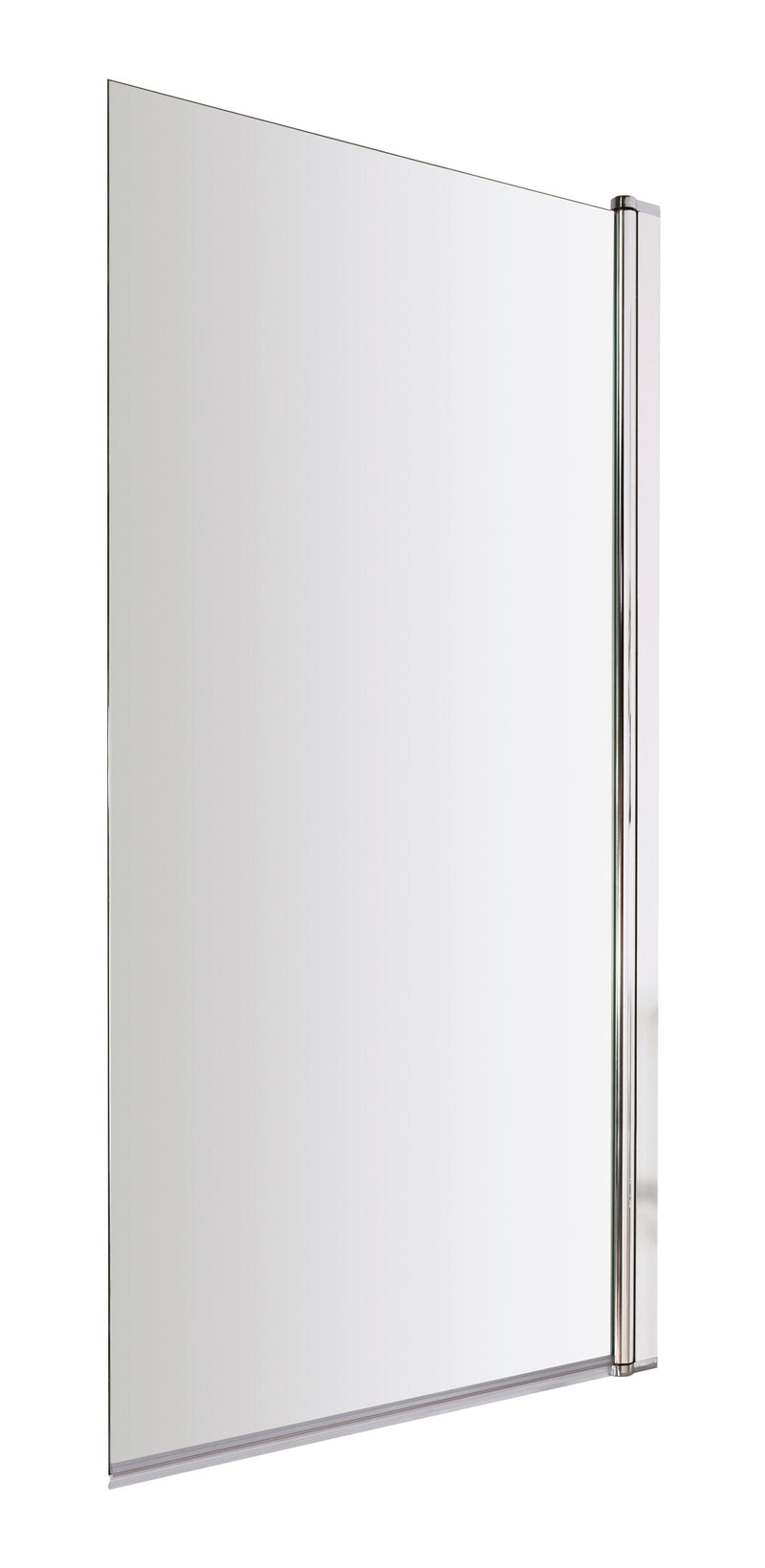 Nuie Square Top Hinged Bath Screen - Chrome