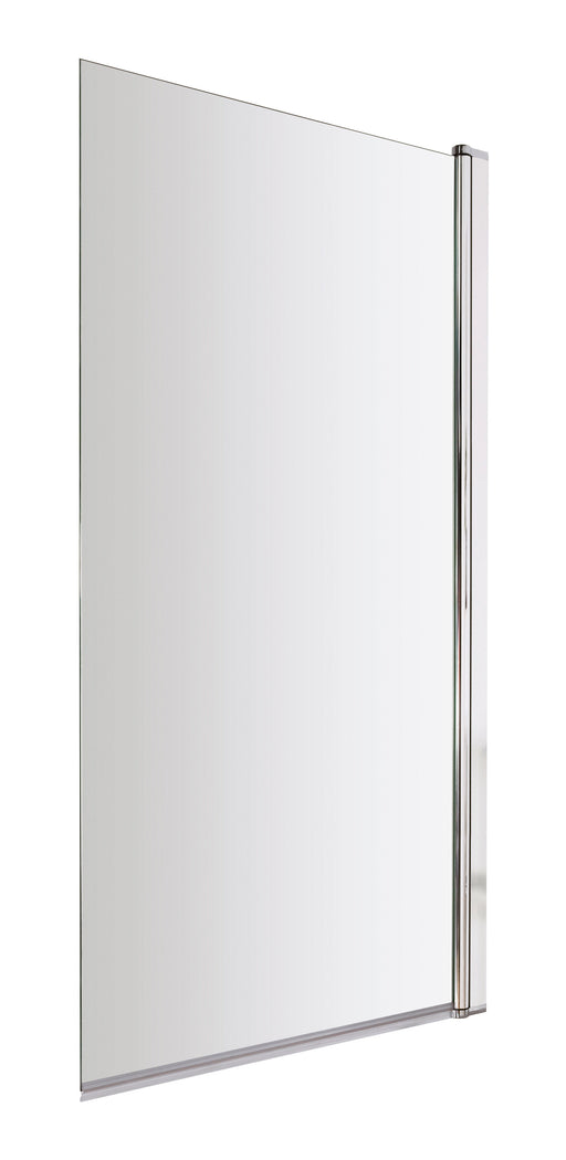 Nuie Square Top Hinged Bath Screen - Chrome