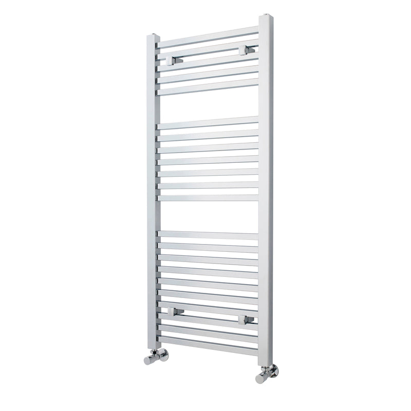 Nuie Square Ladder Chrome 1200 x 500mm vertical heated towel rail