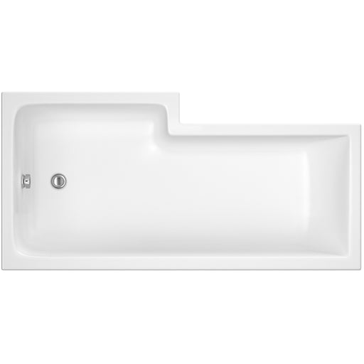 Nuie Square Shower Bath with Legs (All Sizes) in 1500mm Right Hand (WBS1585R)