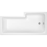 Nuie Square Shower Bath with Legs (All Sizes) in 1700mm Left Hand (WBS1785L)