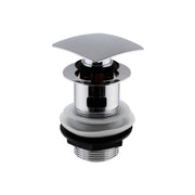 Nuie Square Slotted Push Button Basin Waste Chrome (EK307)