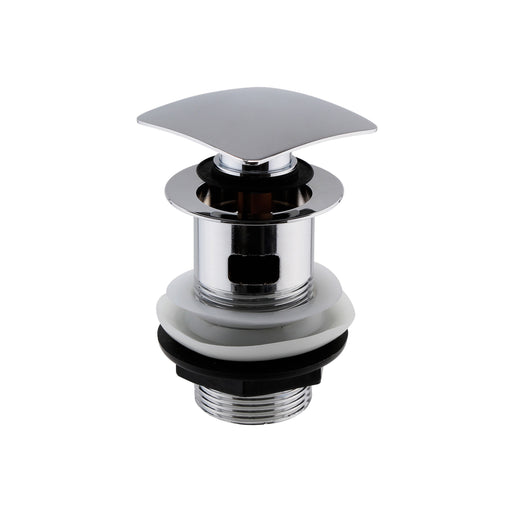 Nuie Square Slotted Push Button Basin Waste Chrome (EK307)