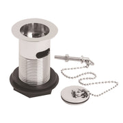 Nuie Stainless Steel Plug & Chain Basin Waste Chrome (E314)