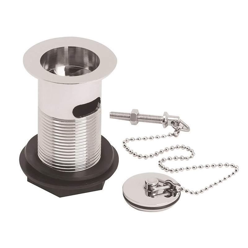 Nuie Stainless Steel Plug & Chain Basin Waste Chrome (E314)