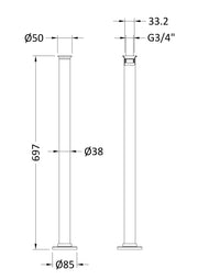 Nuie Standpipes line drawing