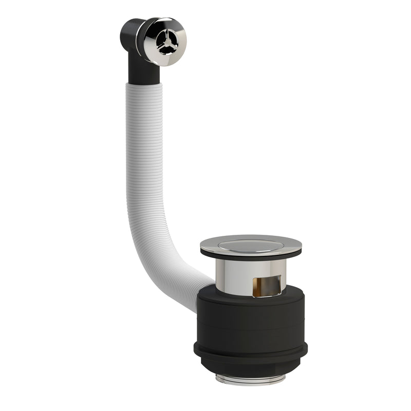 Nuie Stone Basin Waste with Overflow in Chrome (E321)