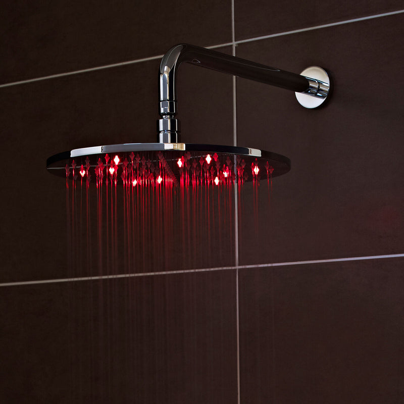 Nuie Chrome Fixed LED Shower Head lifestyle image