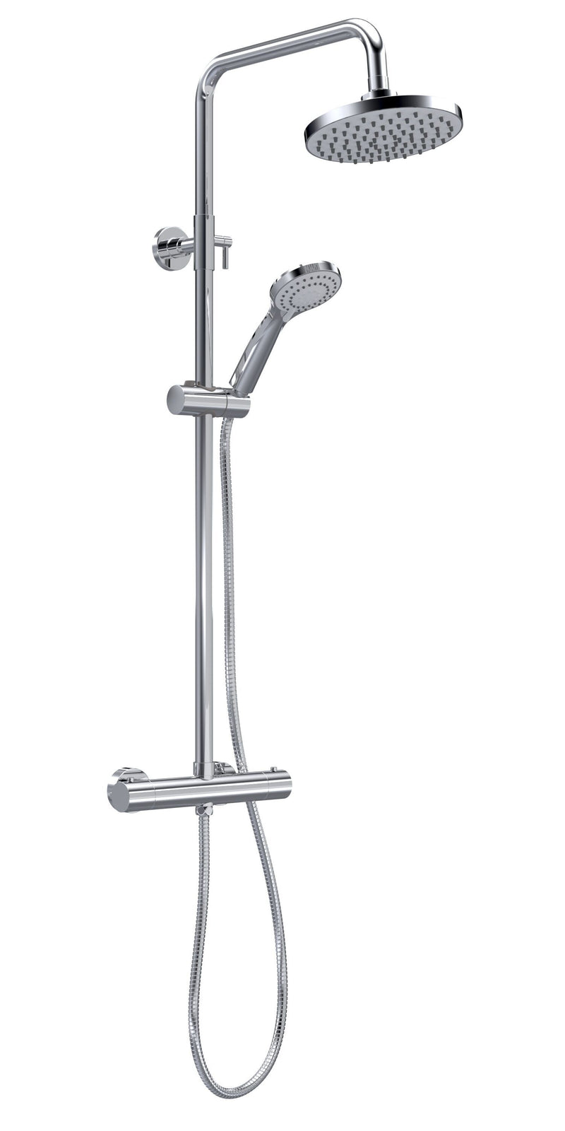 Nuie Thermostatic Bar Shower Valve with Riser Kit in Chrome (JTY375)