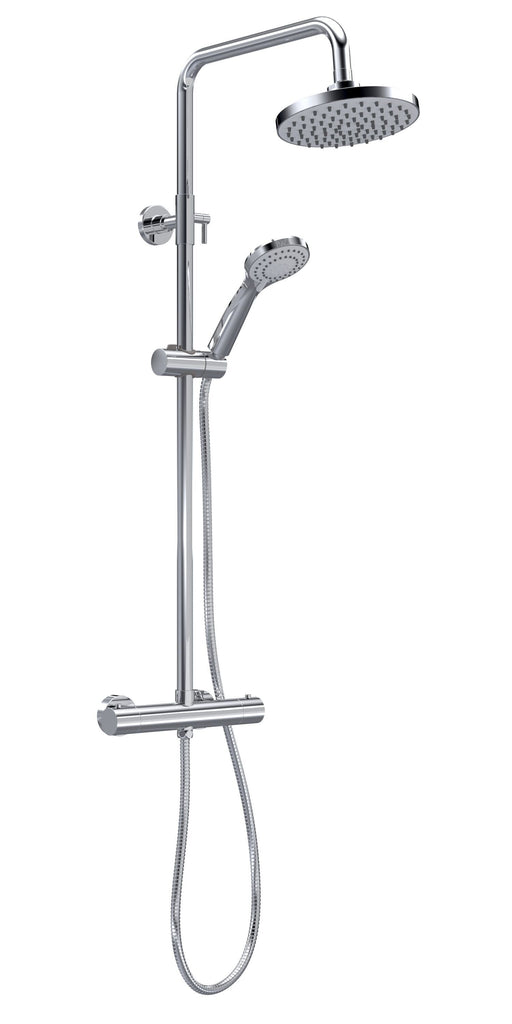 Nuie Thermostatic Bar Shower Valve with Riser Kit in Chrome (JTY375)